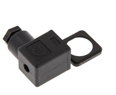 DIN 43650 Form A Solenoid Valve Connector Size 3 M16x1.5 35mm Black
