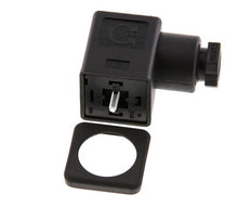 DIN 43650 Form A Solenoid Valve Connector Size 3 M16x1.5 35mm Black