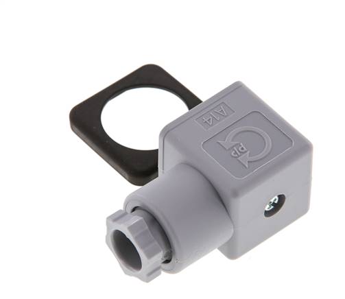 DIN 43650 Form A Solenoid Valve Connector Size 3 PG9 28mm Grey