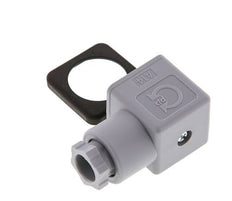 DIN 43650 Form A Solenoid Valve Connector Size 3 PG9 28mm Grey