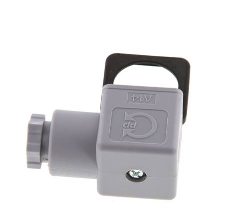 DIN 43650 Form A Solenoid Valve Connector Size 3 PG9 28mm Grey
