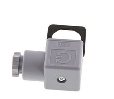 DIN 43650 Form A Solenoid Valve Connector Size 3 PG9 28mm Grey