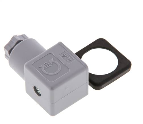 DIN 43650 Form A Solenoid Valve Connector Size 3 PG9 28mm Grey