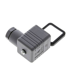 DIN 43650 Form A Solenoid Valve Connector Size 3 M16x1.5 35mm Grey